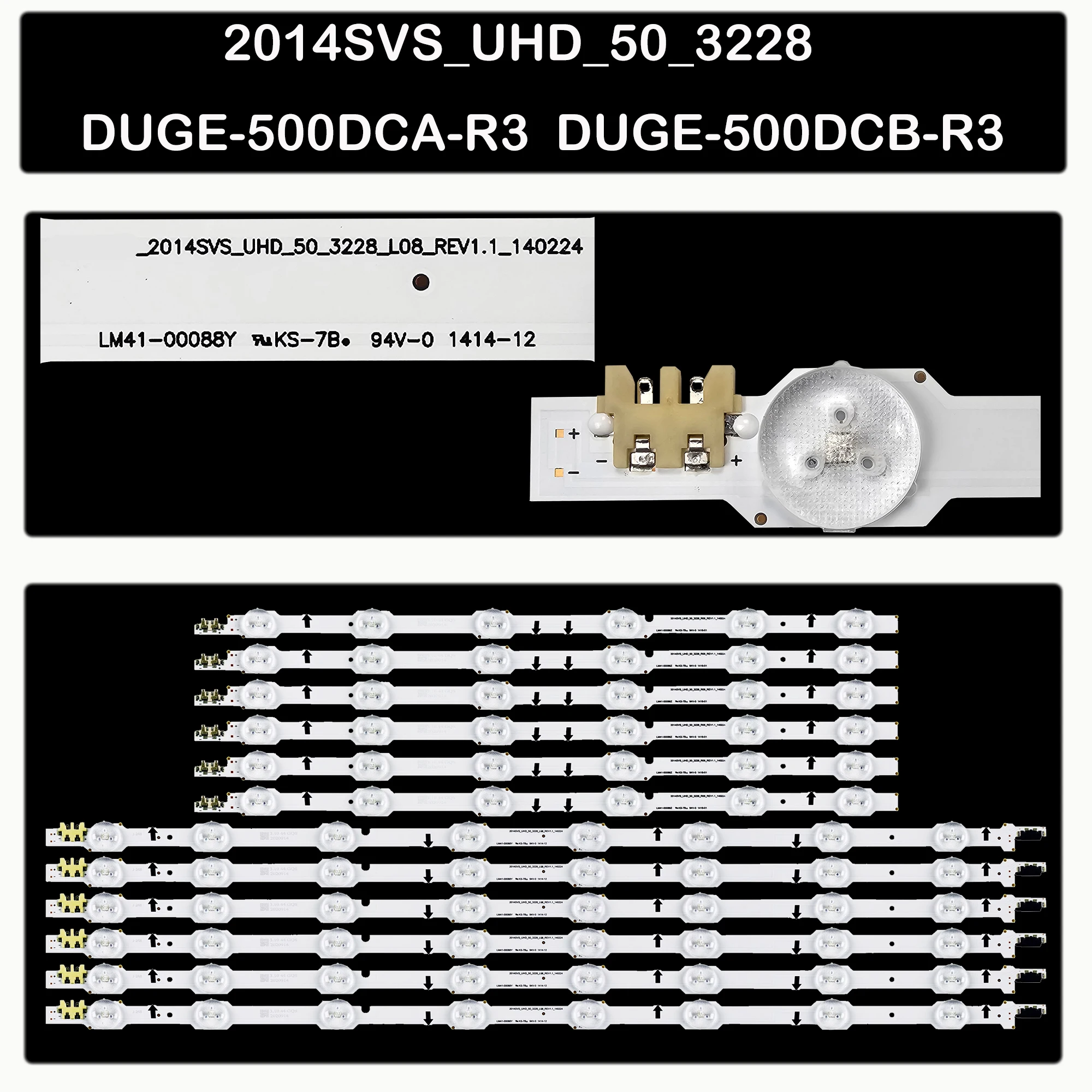 LED Strip for UA50HU7000J UE50HU6900U UN50HU6950F BN96-32178A BN96-32179A DUGE-500DCA-R3 Un50hu7000 Lm41-00088y Lm41-00088z
LED Strip for UA50HU7000J UE50HU6900U UN50HU6950F BN96-32178A BN96-32179A DUGE-500DCA-R3 Un50hu7000 Lm41-00088y Lm41-00088z