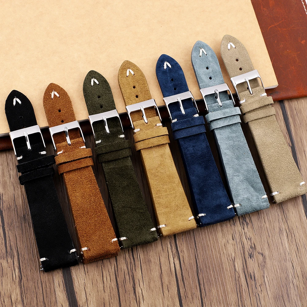 Vintage Suede Leather Watchband 18mm 19mm 20mm 21mm 22mm Handmade Stitching Universal Watch Strap Quick Release Bracelet for Men
Vintage Suede Leather Watchband 18mm 19mm 20mm 21mm 22mm Handmade Stitching Universal Watch Strap Quick Release Bracelet for Men