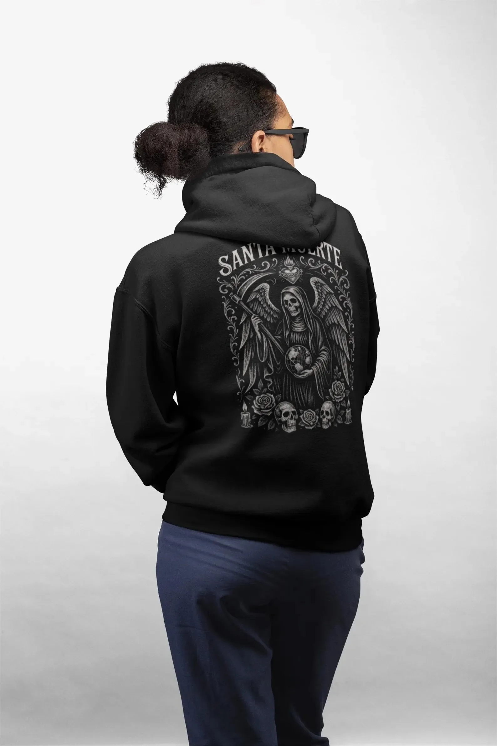 Santa Muerte Printed Cotton Hoodie Stylish and Exotic - Themed Sweatshirt To Showcase Your Love for Unique Cultures
Santa Muerte Printed Cotton Hoodie Stylish and Exotic - Themed Sweatshirt To Showcase Your Love for Unique Cultures