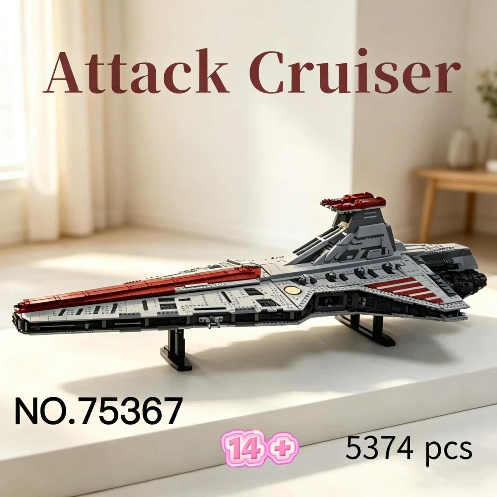 New 5374pcs Star Interstellar Conflict 75367 Biggest Venator Class Republic Attack Cruiser Building Blocks Toy For Birthday Gift
New 5374pcs Star Interstellar Conflict 75367 Biggest Venator Class Republic Attack Cruiser Building Blocks Toy For Birthday Gift