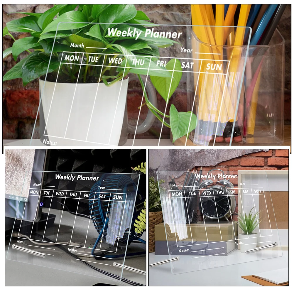 1Set Creative Acrylic Note Board Portable Lightweight Desktop Memo Board for Home Office School Use Office Supply 
1Set Creative Acrylic Note Board Portable Lightweight Desktop Memo Board for Home Office School Use Office Supply