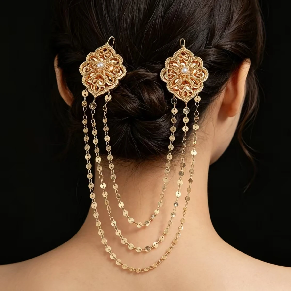 Luxury Fashion Hairpin Ladies Hair Clip Tassels Party Hairclip Middle East Arab Women Wedding Hair Accessories
Luxury Fashion Hairpin Ladies Hair Clip Tassels Party Hairclip Middle East Arab Women Wedding Hair Accessories