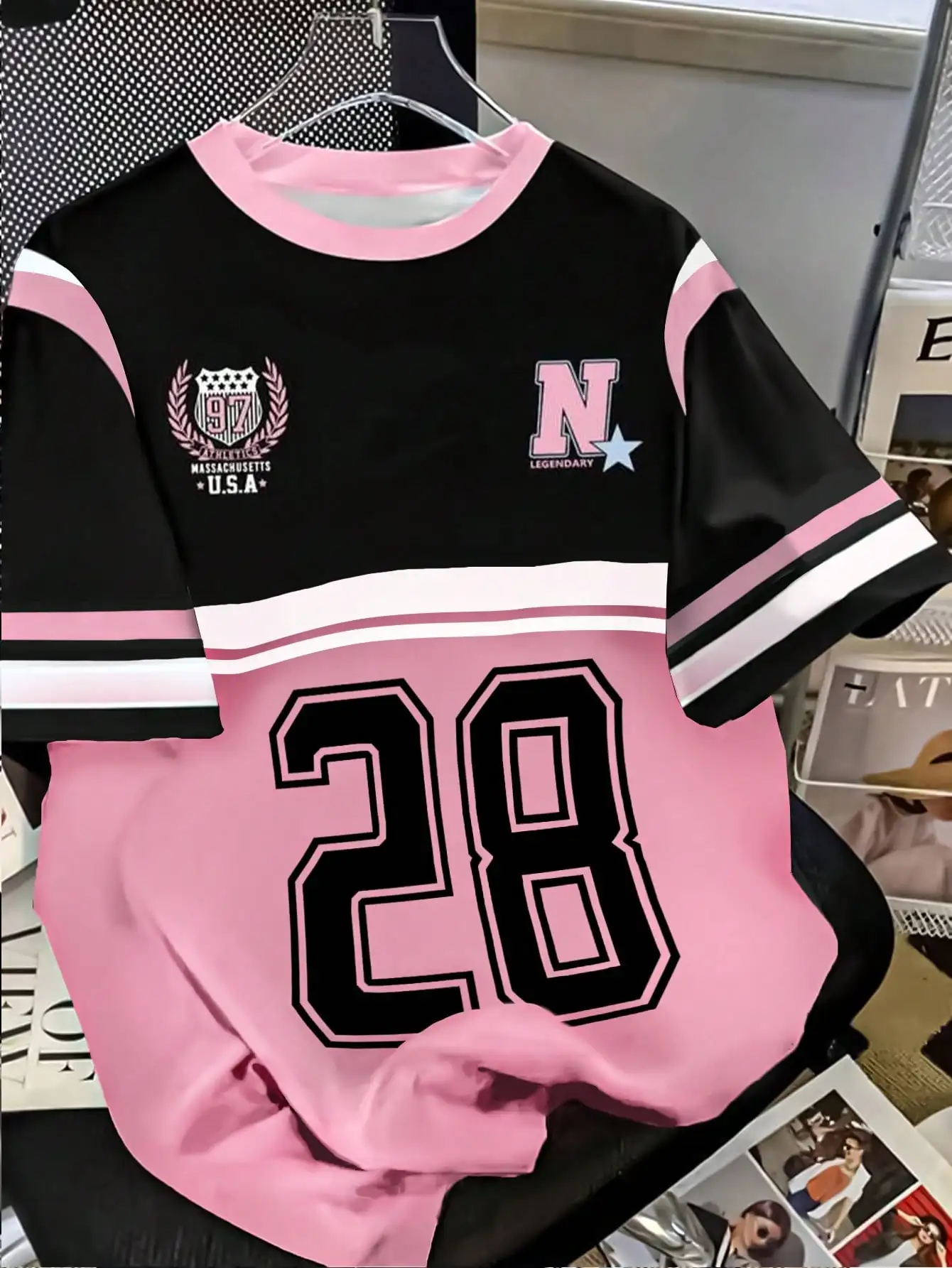 Rovax Women's Round Neck Printed Jersey T-Shirt - Round Neck Casual Top - Lightweight Jersey T-Shirt Suitable For All Seasons
Rovax Women's Round Neck Printed Jersey T-Shirt - Round Neck Casual Top - Lightweight Jersey T-Shirt Suitable For All Seasons