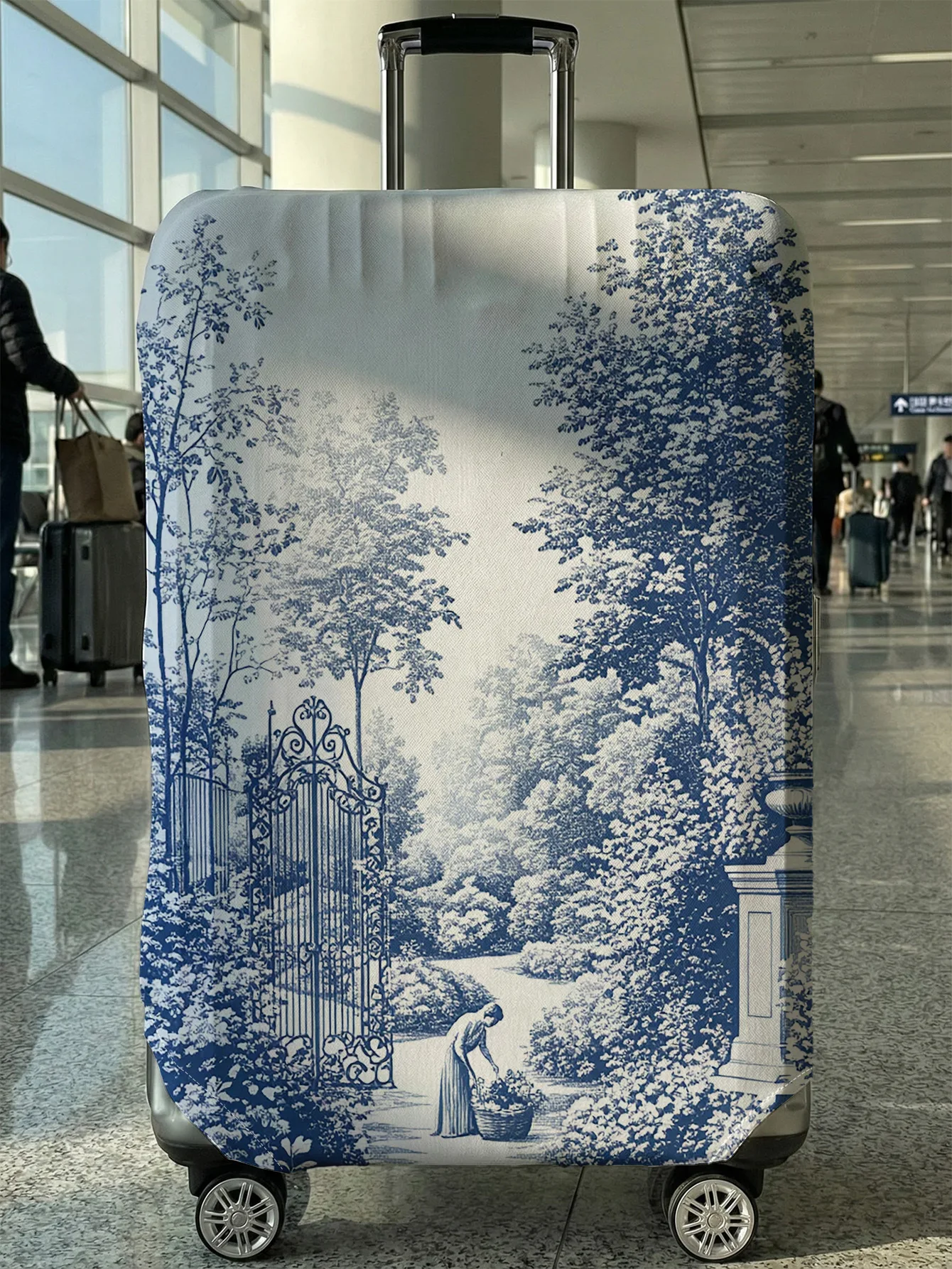 French Blue & White Garden Print Luggage Cover, Suitable for 18-32 Inch Luggage Cover, Luggage Handle Glove, Travel Accessories
French Blue & White Garden Print Luggage Cover, Suitable for 18-32 Inch Luggage Cover, Luggage Handle Glove, Travel Accessories