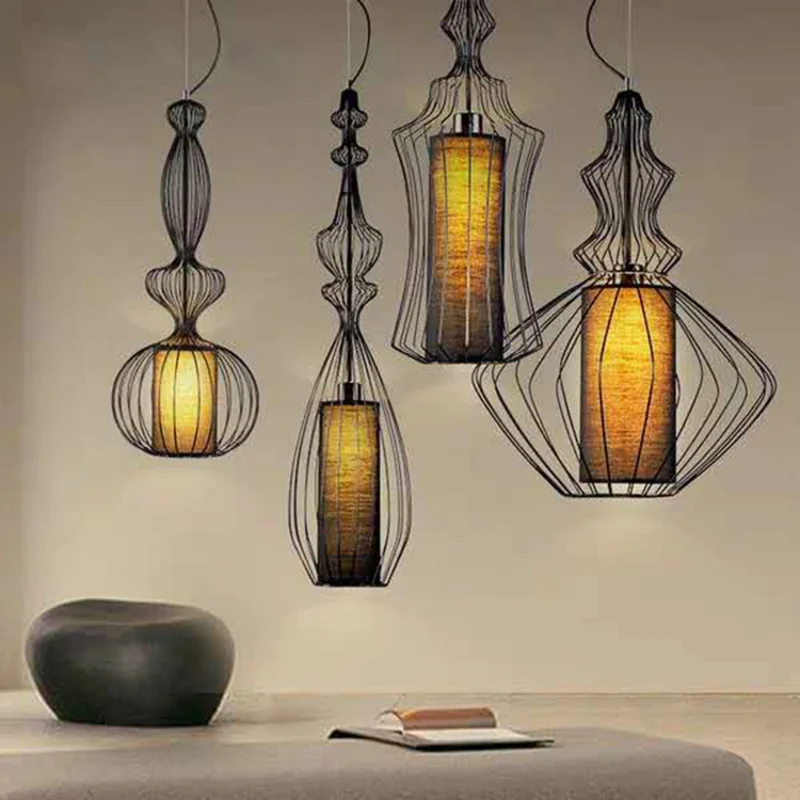 Vintage Iron Pendant Lamps Restaurant Ceiling Decoration Family Living Room Loft Lighting E27 Fabric Art Chandelier Lights
Vintage Iron Pendant Lamps Restaurant Ceiling Decoration Family Living Room Loft Lighting E27 Fabric Art Chandelier Lights