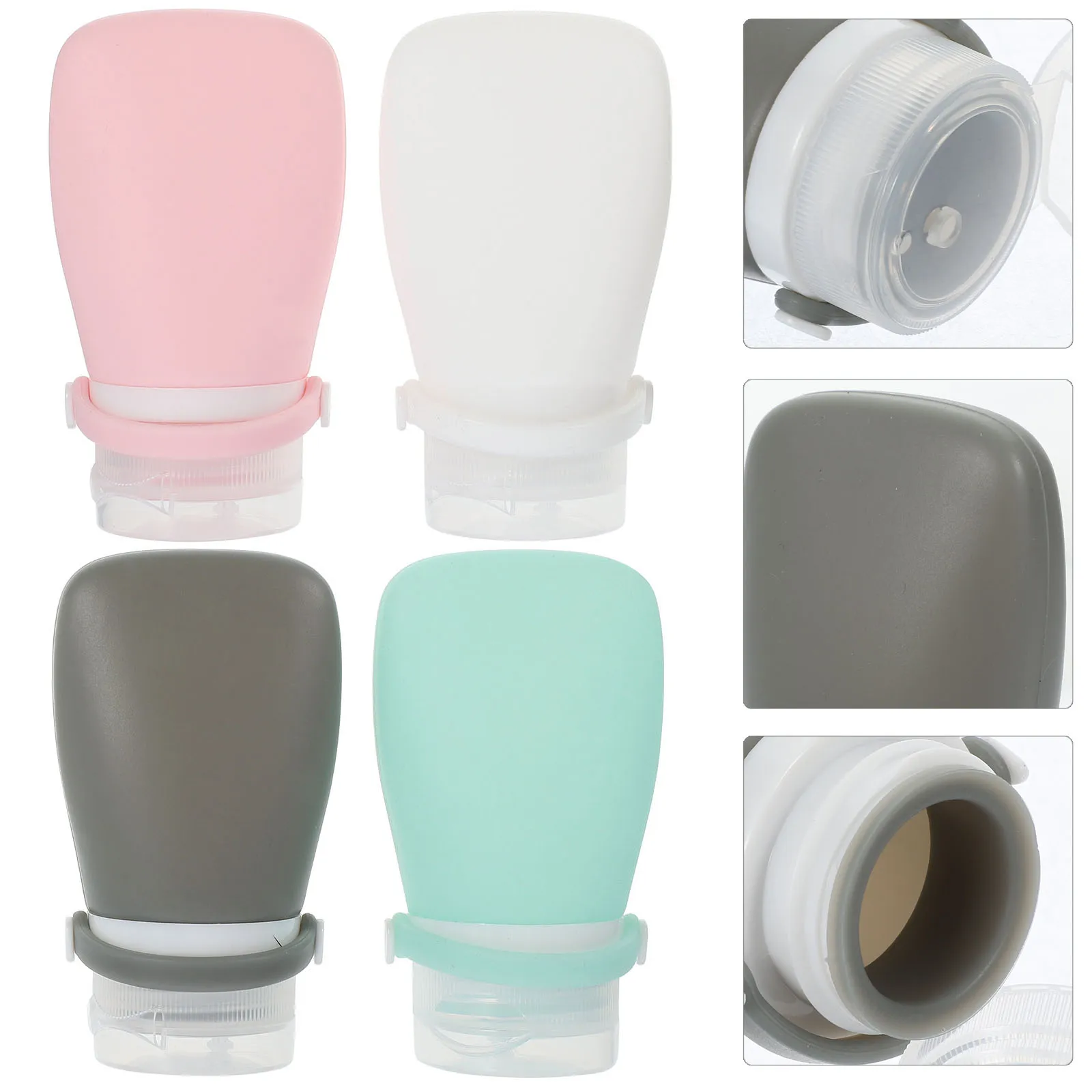 4 Pcs 60ml Mini Sauce Bottles Green Pink Black White PP Silicone Condiment Containers Easy Squeeze Good Sealing Waterproof
4 Pcs 60ml Mini Sauce Bottles Green Pink Black White PP Silicone Condiment Containers Easy Squeeze Good Sealing Waterproof