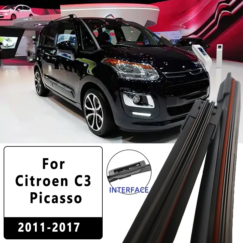 Car Front Windscreen Wiper Blades Brushes Windshield Window Cutter Accessories 2PCS for Citroen C3 Picasso 2011-2017 "24+16"
Car Front Windscreen Wiper Blades Brushes Windshield Window Cutter Accessories 2PCS for Citroen C3 Picasso 2011-2017 "24+16"