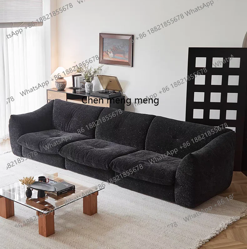 Fabric retro glutinous rice cake cream style living room straight row large flat layer combination sofa
Fabric retro glutinous rice cake cream style living room straight row large flat layer combination sofa