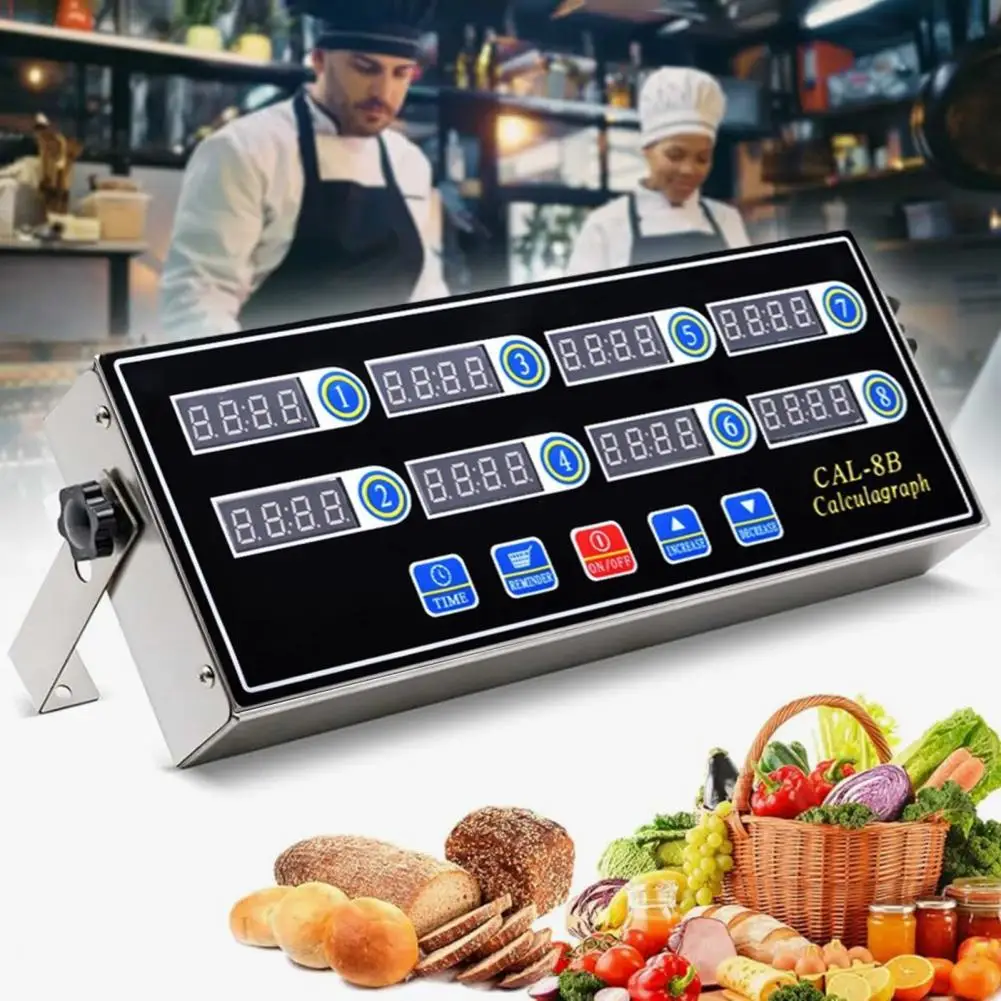 Kitchen Timer, Stainless Steel Multi-Channel Digital Display Timer, LED Interface Adjustable Bracket Alarm Function Timer
Kitchen Timer, Stainless Steel Multi-Channel Digital Display Timer, LED Interface Adjustable Bracket Alarm Function Timer