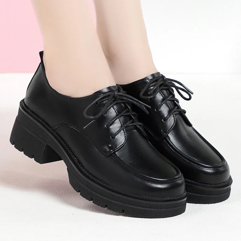 British Style Vintage Lace up Square Heels Soft Leather Shoes 2025 Fall Women's Soft Leather Oxford Shoes for Office Daily Mom
British Style Vintage Lace up Square Heels Soft Leather Shoes 2025 Fall Women's Soft Leather Oxford Shoes for Office Daily Mom