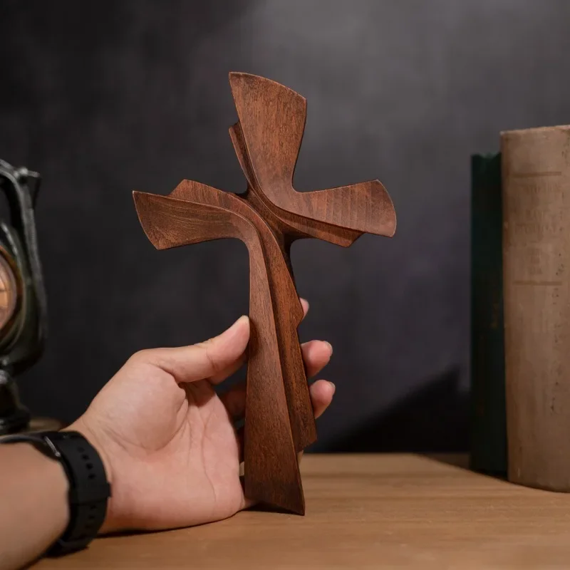 Wooden Cross on Wall Big Cross Decoration Crafts, Vintage Solid Wood Carving Suitable for Room Home Gift
Wooden Cross on Wall Big Cross Decoration Crafts, Vintage Solid Wood Carving Suitable for Room Home Gift