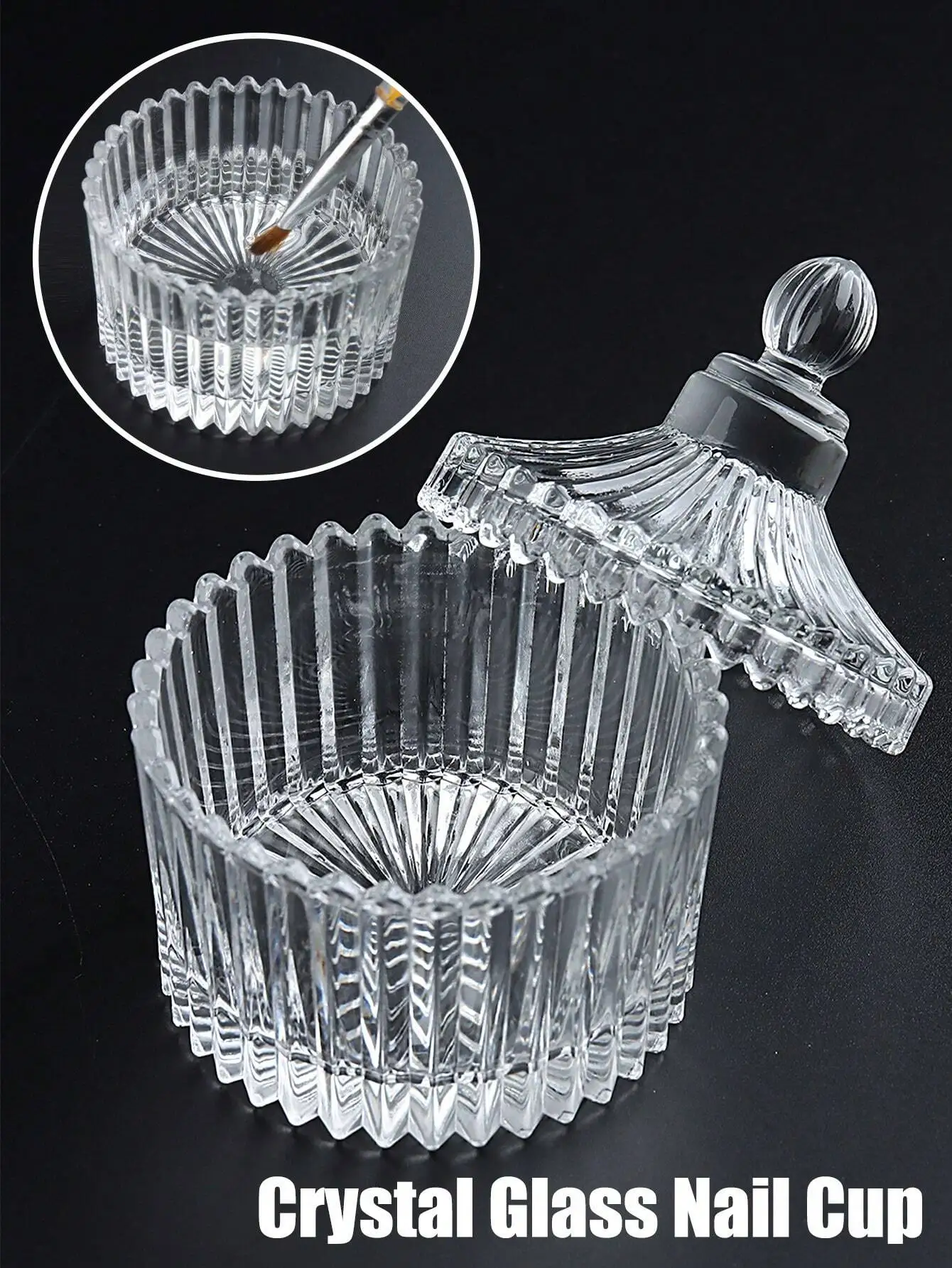 Acrylic Nail Cup for Acrylic Powder & Liquid, Crystal Glass Dappen Dish with Lid. Bowl Cup Holder Equipment & Nail Tool for Manicure & Pedicure.
Acrylic Nail Cup for Acrylic Powder & Liquid, Crystal Glass Dappen Dish with Lid. Bowl Cup Holder Equipment & Nail Tool for Manicure & Pedicure.