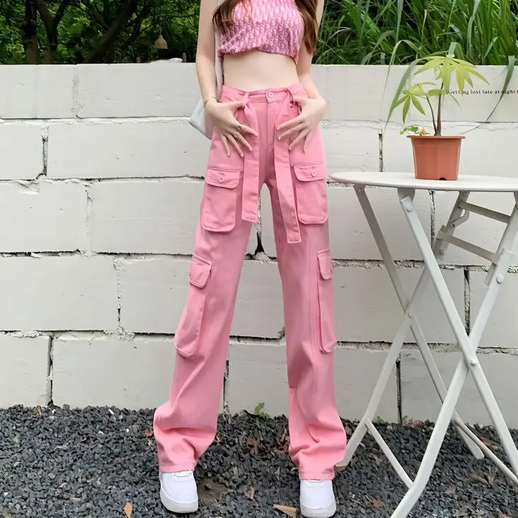 American High Street Fashion Trendy Cargo Jeans Korean Women Fashion Solid High Waist Loose Straight Casual Wide Leg Denim Pants
American High Street Fashion Trendy Cargo Jeans Korean Women Fashion Solid High Waist Loose Straight Casual Wide Leg Denim Pants