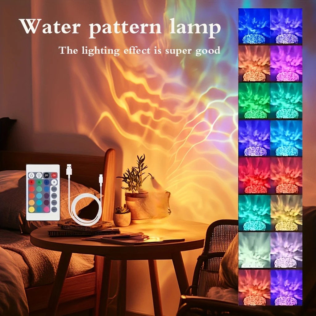 Modern LED Water Ripple Atmospheric Light Bedroom Moody RGB Sleep Night Light Romantic Couple Fun Bedside Table Lamps
Modern LED Water Ripple Atmospheric Light Bedroom Moody RGB Sleep Night Light Romantic Couple Fun Bedside Table Lamps