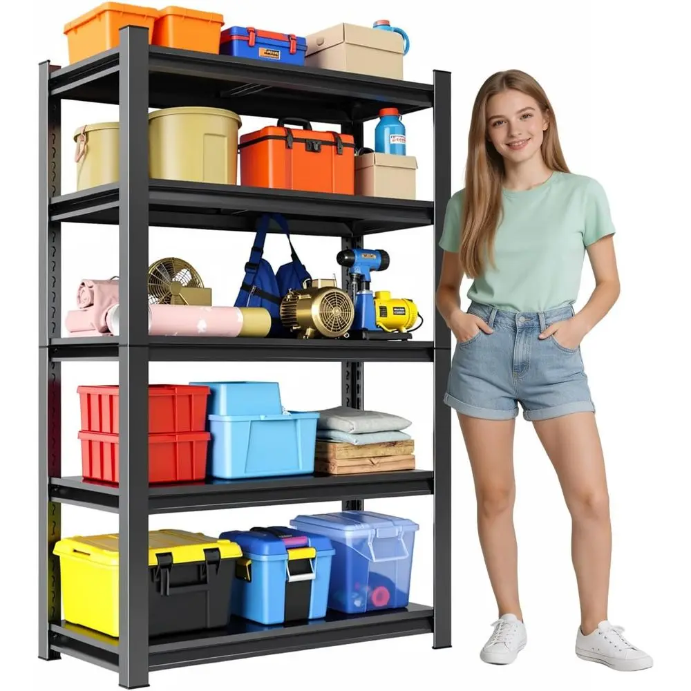 4 Tier 40"W×20"D×54"H Metal Shelving, Adjustable Utility Storage Rack for Garage Warehouse Pantry Closet Kitchen, Black
4 Tier 40"W×20"D×54"H Metal Shelving, Adjustable Utility Storage Rack for Garage Warehouse Pantry Closet Kitchen, Black