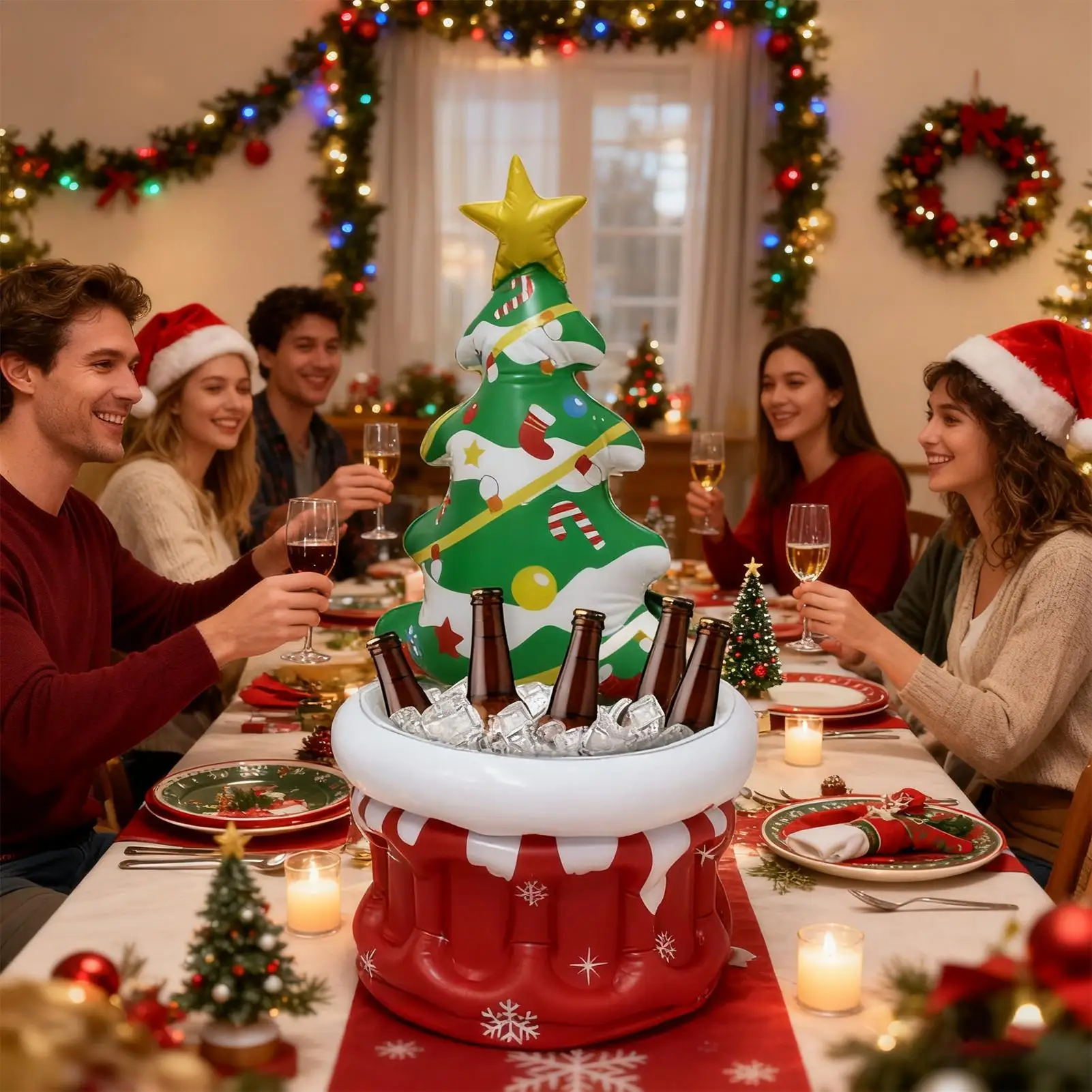 Надувной холодильник в форме рождественской елки, ведро для льда, праздничные ведра для шампанского для пива, газировки, вина, бара, ресторана, барбекю, пикника, клуба
Надувной холодильник в форме рождественской елки, ведро для льда, праздничные ведра для шампанского для пива, газировки, вина, бара, ресторана, барбекю, пикника, клуба