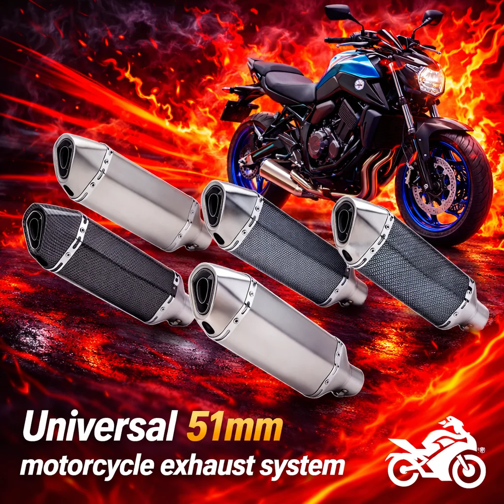For R3 R15 MT07 Ninja250 MT03 Universal Motorcycle Exhaust Muffler Pipe With DB Killer
For R3 R15 MT07 Ninja250 MT03 Universal Motorcycle Exhaust Muffler Pipe With DB Killer