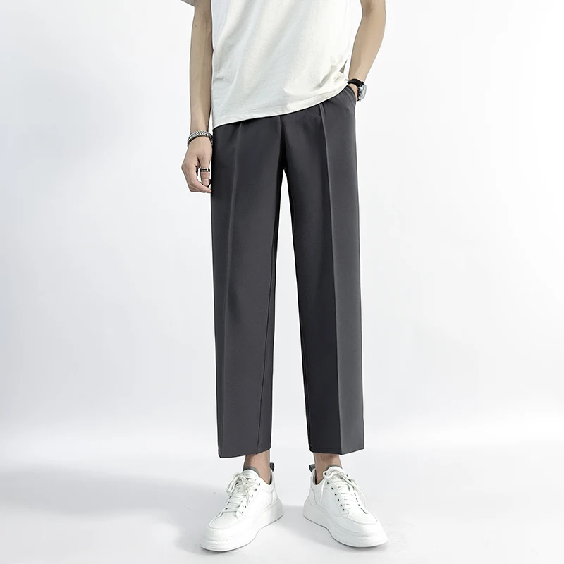 Ice Silk Men's Slim Fit Straight Leg Casual Pants Drapey Bla Suit Trousers Summer Cool Sle Pure Color Youth Faion
Ice Silk Men's Slim Fit Straight Leg Casual Pants Drapey Bla Suit Trousers Summer Cool Sle Pure Color Youth Faion