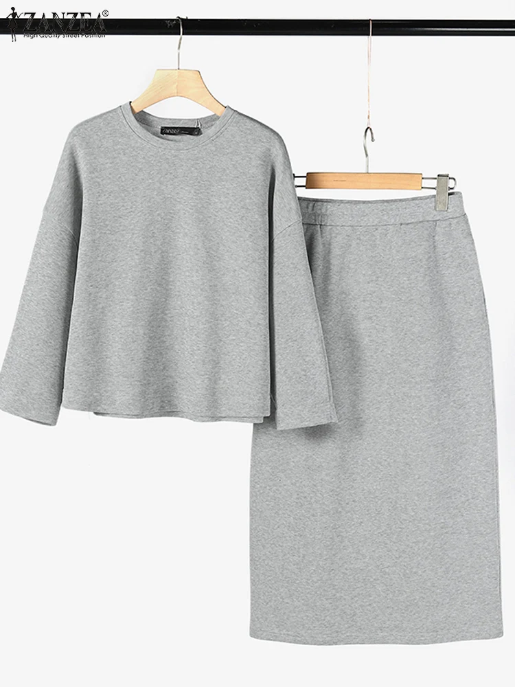 ZANZEA Elegant Women Dress Sets Spring Casual Long Sleeve Blouse Sundress Solid Work Tracksuits Loose Matching Sets 2pcs Outfits
ZANZEA Elegant Women Dress Sets Spring Casual Long Sleeve Blouse Sundress Solid Work Tracksuits Loose Matching Sets 2pcs Outfits