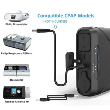 2023 트렌디 휴대용 Cpap 배터리 팩 충전기, 전원 여행 보조베터리, 레스메드 드림스테이션 2 에어센스 10, 72000 Mah, 72000 Mah