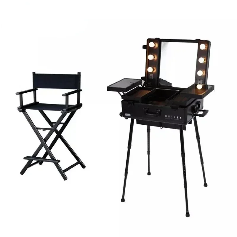 Telescopic Makeup Case Small Luggage Shape Makeup Case With Chair And LED Lights cosmeti Case TO Organizer Small Thing
Telescopic Makeup Case Small Luggage Shape Makeup Case With Chair And LED Lights cosmeti Case TO Organizer Small Thing