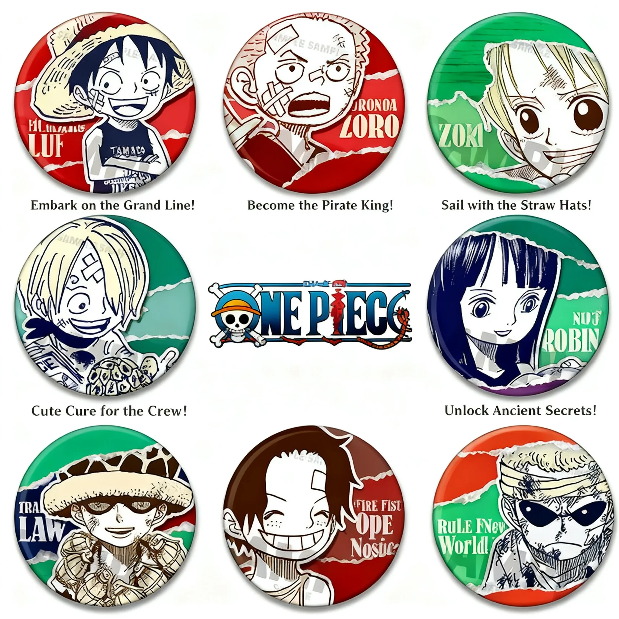 Anime One Piece Badge Pin Luffy Ace Law Childhood Brooch Pendant Shiny Film Badge Merchandise Accessories for Fans Collection
Anime One Piece Badge Pin Luffy Ace Law Childhood Brooch Pendant Shiny Film Badge Merchandise Accessories for Fans Collection
