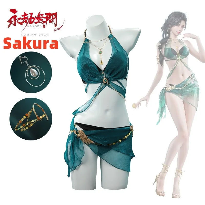 Game Naraka: Bladepoint Cosplay Canaan Cosplay Costume Swimming Suit Women Lingerie Set Halter Top Skirt Thong Sleeves Sexy Suit
Game Naraka: Bladepoint Cosplay Canaan Cosplay Costume Swimming Suit Women Lingerie Set Halter Top Skirt Thong Sleeves Sexy Suit