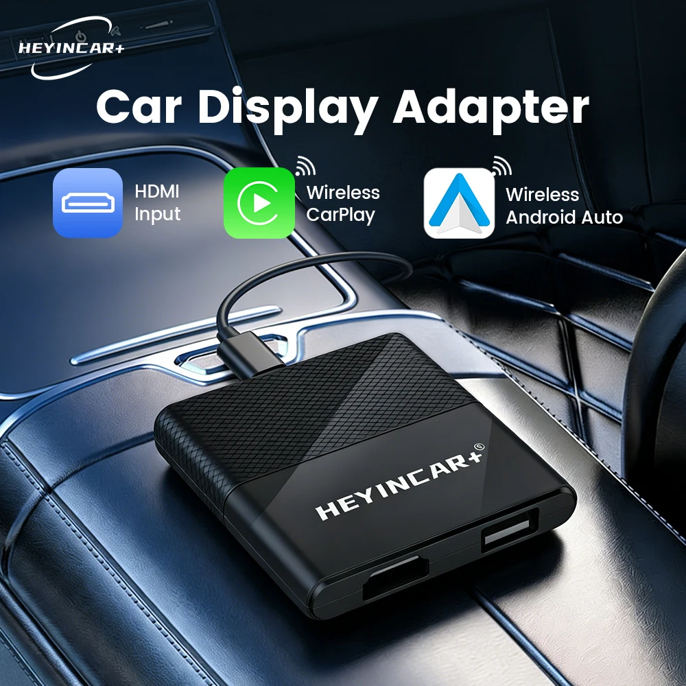 HEYINCAR Car Tv Mate HDMI Multimedia Adapter Wired to Wireless CarPlay Android Auto Video Converter for Google TV Stick Game Box
HEYINCAR Car Tv Mate HDMI Multimedia Adapter Wired to Wireless CarPlay Android Auto Video Converter for Google TV Stick Game Box