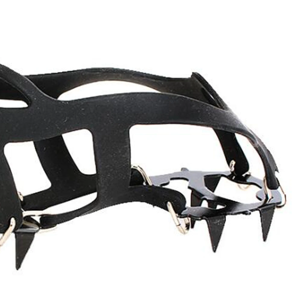 18 Teeth Silicone Anti-slip Crampons Lightweight Ice Climbing Equipment for Snow Mud Shoes Black Color Outdoor Hiking Camping
18 Teeth Silicone Anti-slip Crampons Lightweight Ice Climbing Equipment for Snow Mud Shoes Black Color Outdoor Hiking Camping
