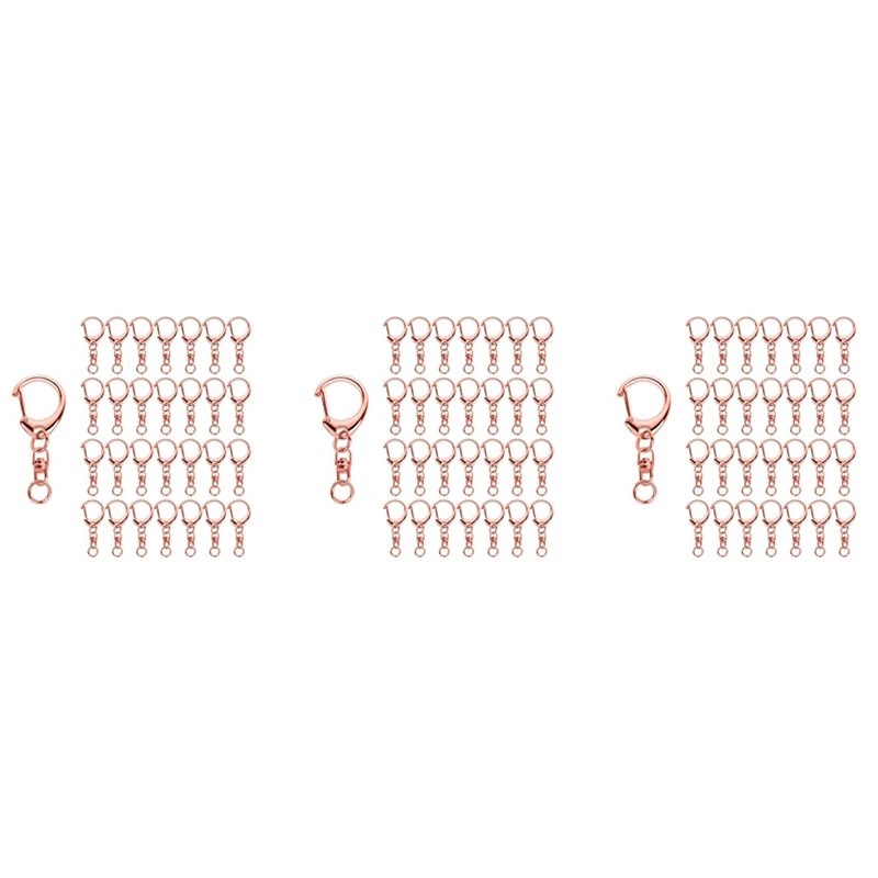 150 Pcs Rose Gold Keychain, Spring Snap Key Ring With Chain And Jump Rings, DIY Key Chain Parts For Craft Hanging Buckle
150 Pcs Rose Gold Keychain, Spring Snap Key Ring With Chain And Jump Rings, DIY Key Chain Parts For Craft Hanging Buckle