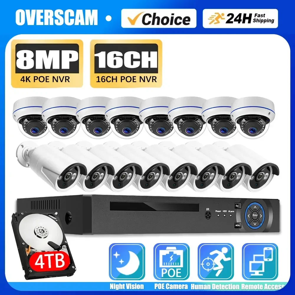 16CH 4K POE Security Camera System NVR Motion detction IP camera set 8MP Outdoor CCTV Video Surveillance NVR Kit XMEYE
16CH 4K POE Security Camera System NVR Motion detction IP camera set 8MP Outdoor CCTV Video Surveillance NVR Kit XMEYE