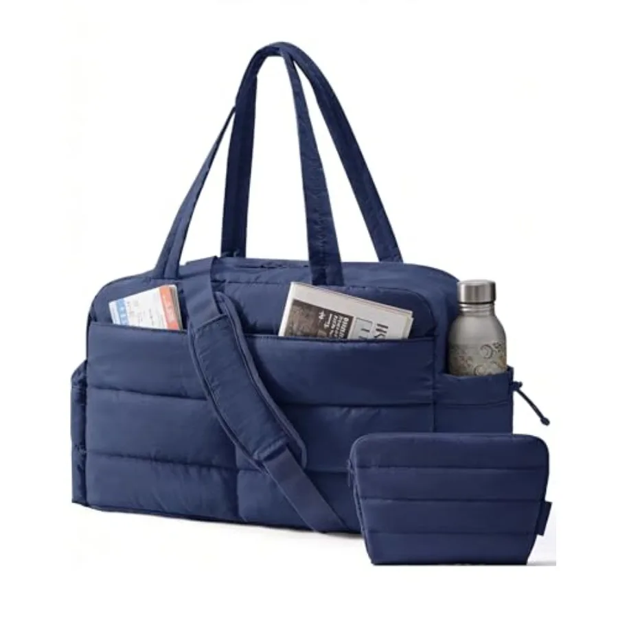 Gym Bag for Women, Lightweight Puffer Duffle Bag 2-PC Travel Bag, 31L Weekender Overnight Bag Quilted Carry On Tote Bag, Diaper
Gym Bag for Women, Lightweight Puffer Duffle Bag 2-PC Travel Bag, 31L Weekender Overnight Bag Quilted Carry On Tote Bag, Diaper