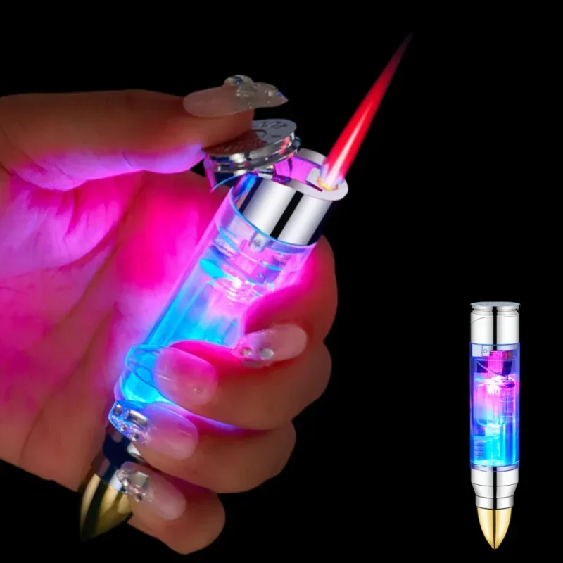 New Transparent Lighter Colorful Light with Visual Window, Refillable Windproof Gas, Trendy Smoking Accessory & Gift for Men
New Transparent Lighter Colorful Light with Visual Window, Refillable Windproof Gas, Trendy Smoking Accessory & Gift for Men