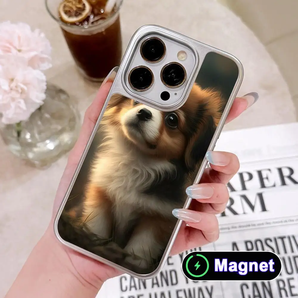 Cute Puppy Pet Dog Phone Case for iPhone 17 16 15 14 13 12 11 Air Pro Max Plus Electroplated Silver Magsafe Cover
Cute Puppy Pet Dog Phone Case for iPhone 17 16 15 14 13 12 11 Air Pro Max Plus Electroplated Silver Magsafe Cover