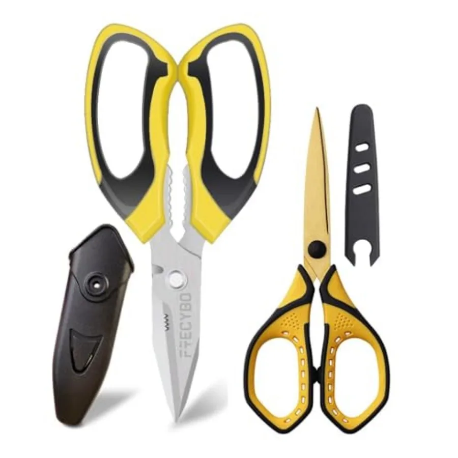 Ultra Sharp Stainless Steel Shears, Heavy Duty Scissors with Protective Cover, All Purpose Carpet Shears, Easy Cutting Cardboar
Ultra Sharp Stainless Steel Shears, Heavy Duty Scissors with Protective Cover, All Purpose Carpet Shears, Easy Cutting Cardboar