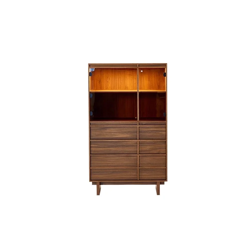 1 Glass Black Walnut Locker Side Cabinet Living Room Bedroom Solid Wood Against Wall, Locker
1 Glass Black Walnut Locker Side Cabinet Living Room Bedroom Solid Wood Against Wall, Locker