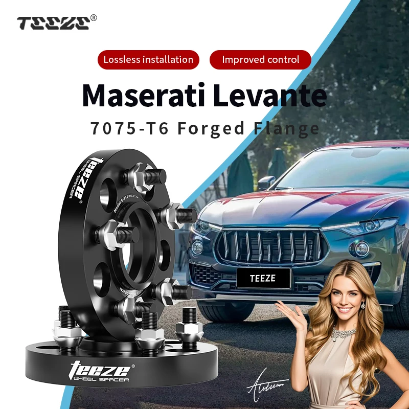 Teeze 2/4pcs 5x114.3 CB67.1mm M14x1.5 Hub Centric Black Forged wheel spacer For Maserati Levante Flange Plate15/20/25/30/35mm
Teeze 2/4pcs 5x114.3 CB67.1mm M14x1.5 Hub Centric Black Forged wheel spacer For Maserati Levante Flange Plate15/20/25/30/35mm