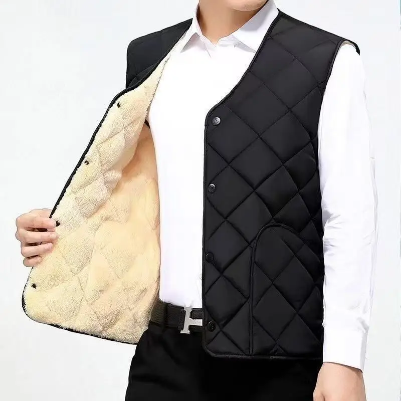 Thiened Autumn Winter Men's Vest Warmth Father's Sle andpa's Jaet Stand Fit V-Ne Busin Gentleman's Vest
Thiened Autumn Winter Men's Vest Warmth Father's Sle andpa's Jaet Stand Fit V-Ne Busin Gentleman's Vest