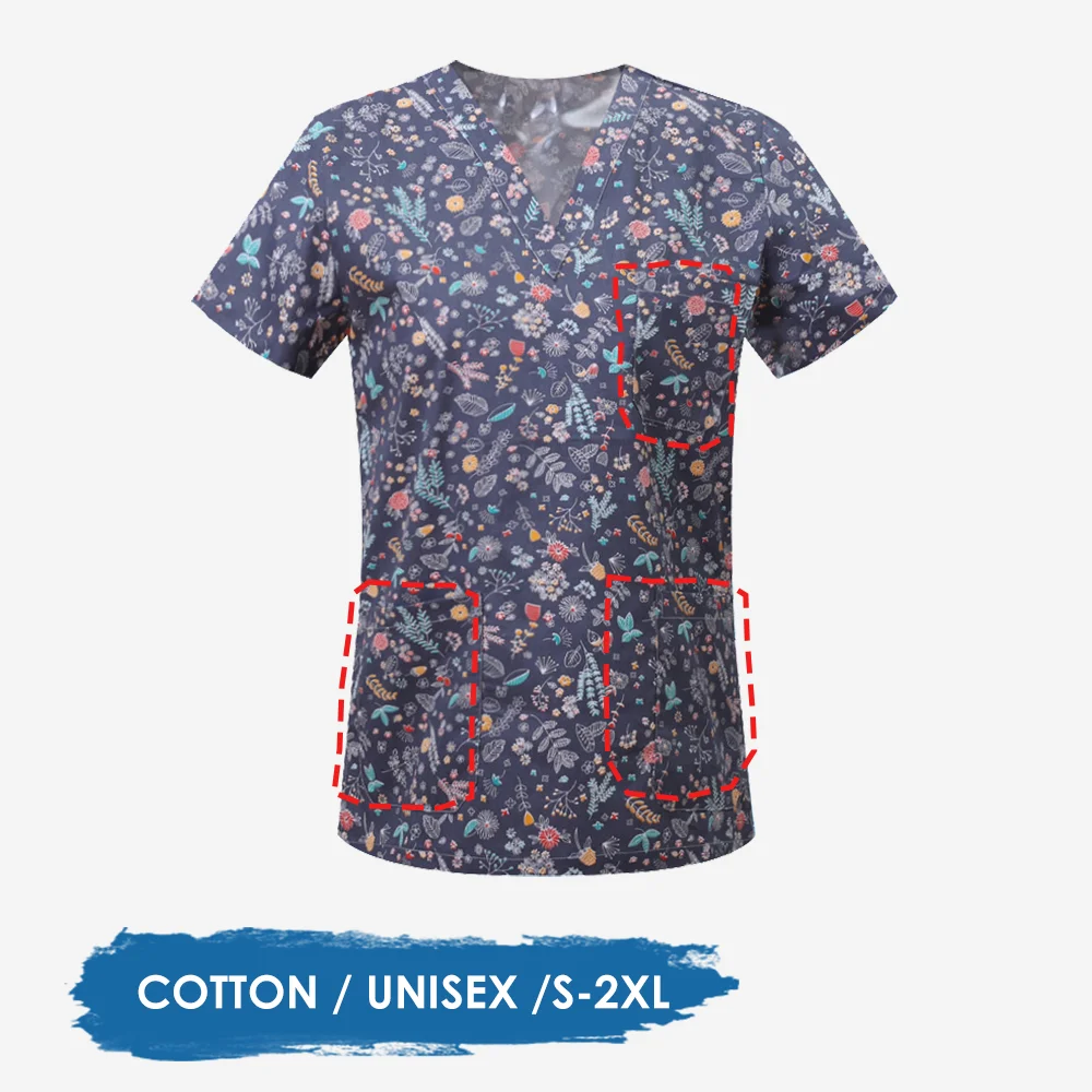 Flowers Scrubs Medical Uniforms Woman Animal Print Nurse Tops Pet Groom Uniform Short Sleeve Carer Clothes New Year Supplies
Flowers Scrubs Medical Uniforms Woman Animal Print Nurse Tops Pet Groom Uniform Short Sleeve Carer Clothes New Year Supplies