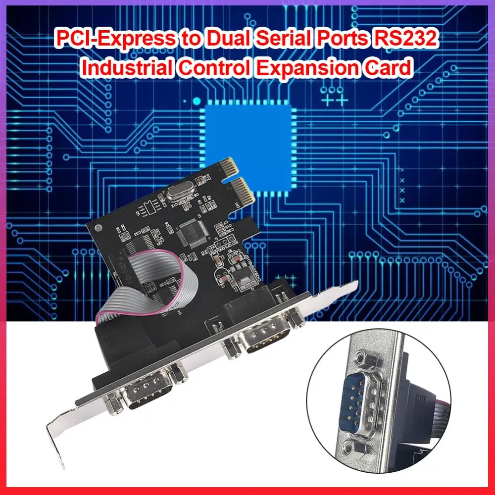 Карта расширения для компьютера: промышленный контроллер PCIe с 2 последовательными портами RS232, адаптер-интерфейс
Карта расширения для компьютера: промышленный контроллер PCIe с 2 последовательными портами RS232, адаптер-интерфейс