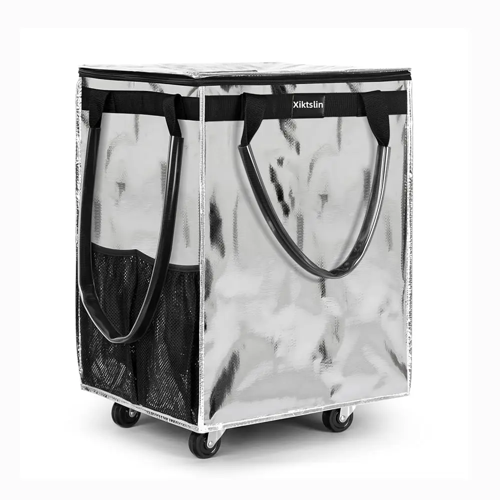 (Medium,Silver) Reusable Grocery Bag On Wheels, Foldable Rolling Tote 76 Lbs Acity Shopping Trolley,Rolling Bag With
(Medium,Silver) Reusable Grocery Bag On Wheels, Foldable Rolling Tote 76 Lbs Acity Shopping Trolley,Rolling Bag With