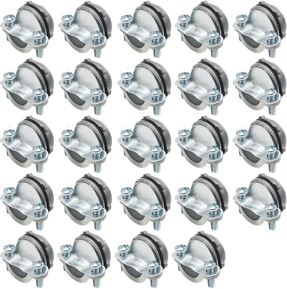 24-Pack 3/4 Inch Clamp Type Cable Connectors for Electrical Box, Durable Zinc Alloy, for NM and SE Cables
24-Pack 3/4 Inch Clamp Type Cable Connectors for Electrical Box, Durable Zinc Alloy, for NM and SE Cables