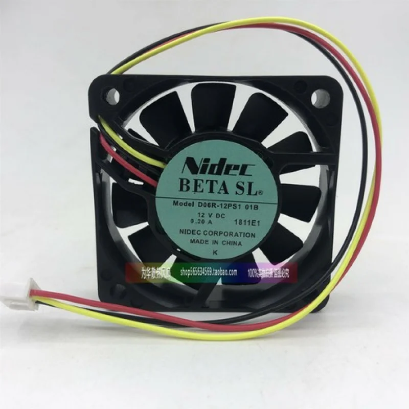 L Высокопроизводительный охлаждающий вентилятор D06R-12PS1 01B 12 В 0,20 А 60*60*15 мм
L Высокопроизводительный охлаждающий вентилятор D06R-12PS1 01B 12 В 0,20 А 60*60*15 мм