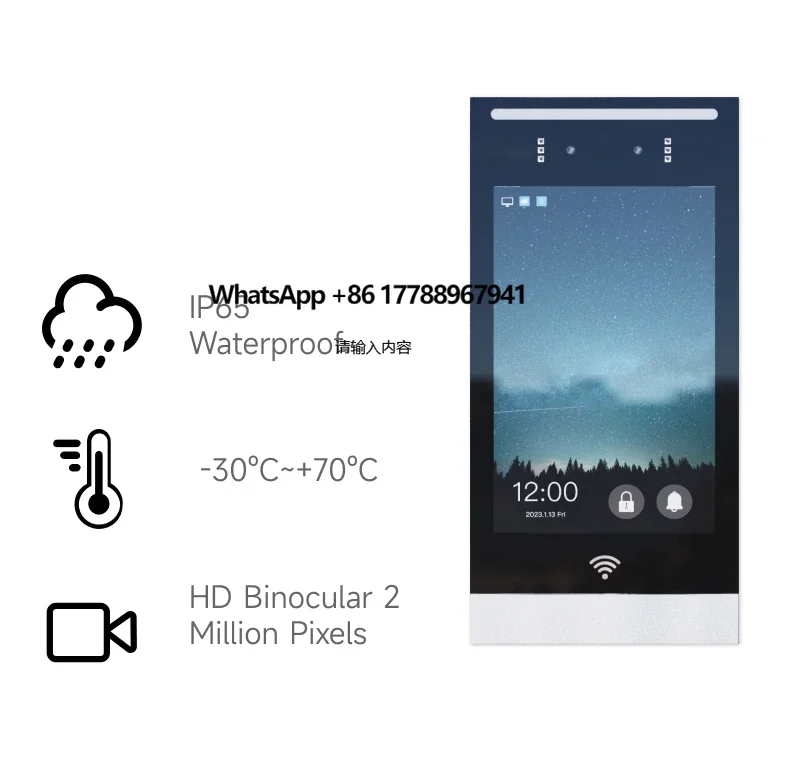 Tuya 8-Inch Android Touch Screen Wired Video Intercom System IP Intercom Video Door Phone WiFi Network for Home Hotel Apartment
Tuya 8-Inch Android Touch Screen Wired Video Intercom System IP Intercom Video Door Phone WiFi Network for Home Hotel Apartment