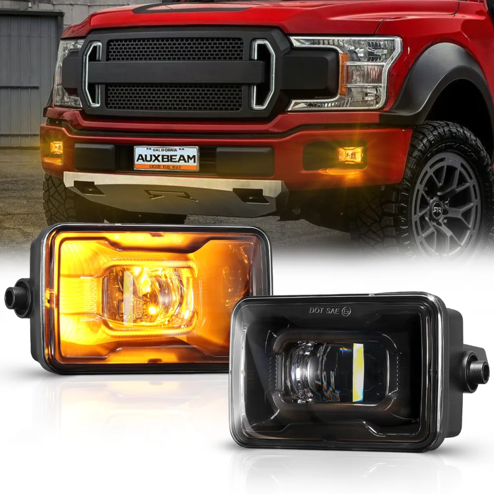 Upgraded LED Fog Lights for Ford F150 2015-2020 4 Inch LED Fog Light Assembly White Running Light + Yellow Turn Signal
Upgraded LED Fog Lights for Ford F150 2015-2020 4 Inch LED Fog Light Assembly White Running Light + Yellow Turn Signal