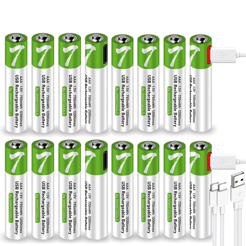 AAA Rechargeable Battery 1.5V 750mWh Supports Fast Charging with Type-C Port Suitable for Remote Controls and Home Appliances.
AAA Rechargeable Battery 1.5V 750mWh Supports Fast Charging with Type-C Port Suitable for Remote Controls and Home Appliances.