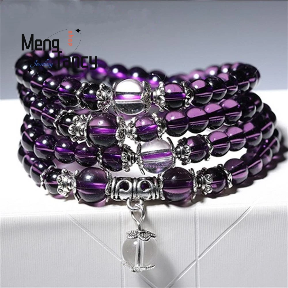 Natural Amethyst Black Onyx 925 Silver Multi-Loop Bangle Round Beads Charms Luxury Bracalet Fashion Men Women Fine Holiday Gifts
Natural Amethyst Black Onyx 925 Silver Multi-Loop Bangle Round Beads Charms Luxury Bracalet Fashion Men Women Fine Holiday Gifts