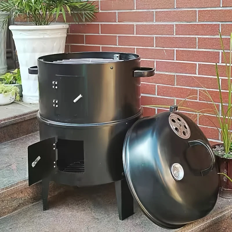 16-Inch 3-Layer Vertical Charcoal Smoked Barbecue Grill, Can Cook Food at The Same Time, Smoke And Barbecue, Easy to Control Temperature - Black Portable Barbecue Grill, Suitable for Camping, Outdoor, Courtyard
16-Inch 3-Layer Vertical Charcoal Smoked Barbecue Grill, Can Cook Food at The Same Time, Smoke And Barbecue, Easy to Control Temperature - Black Portable Barbecue Grill, Suitable for Camping, Outdoor, Courtyard