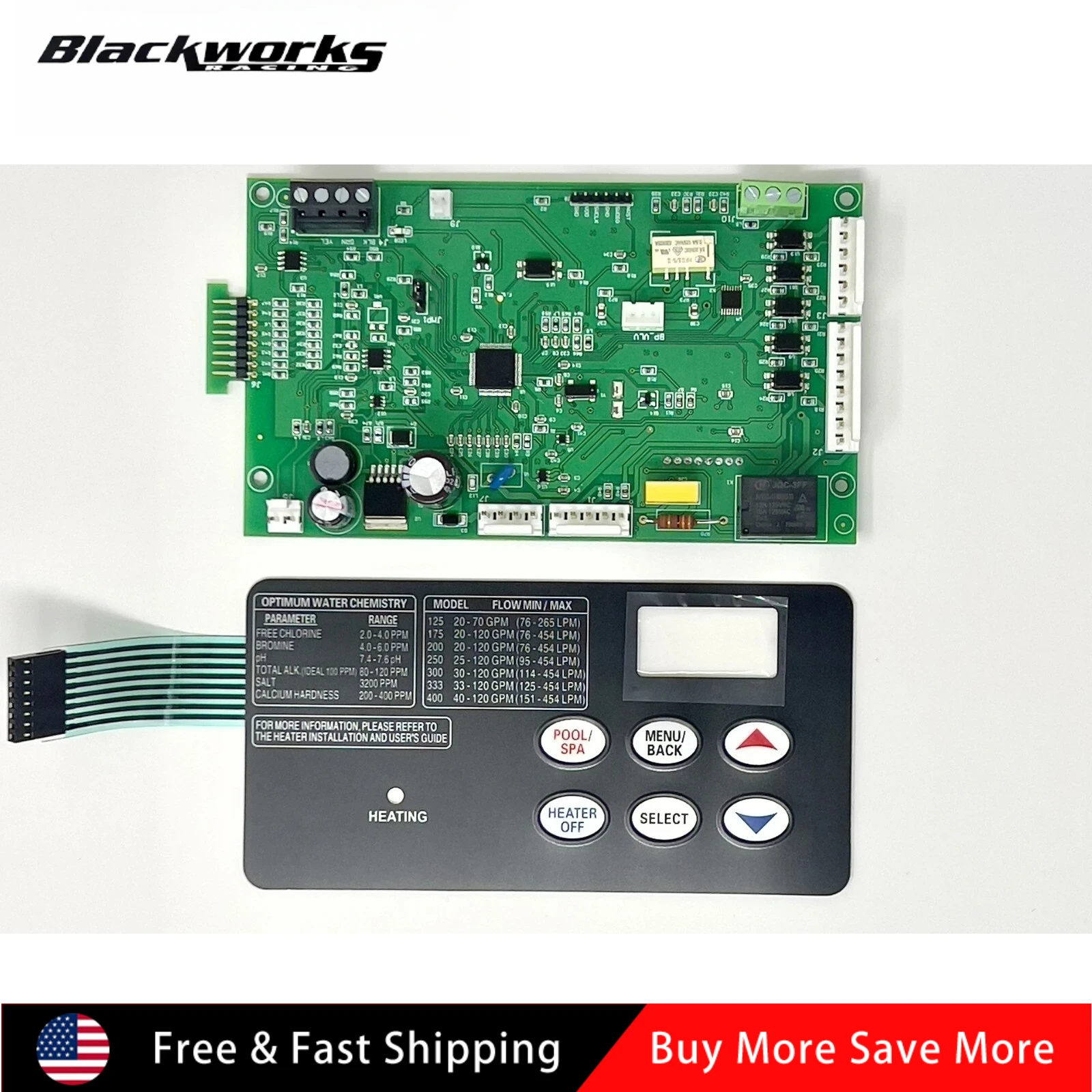 42002-0007S Replacement Board with Switch Pad Compatible with Pentair 461105
42002-0007S Replacement Board with Switch Pad Compatible with Pentair 461105