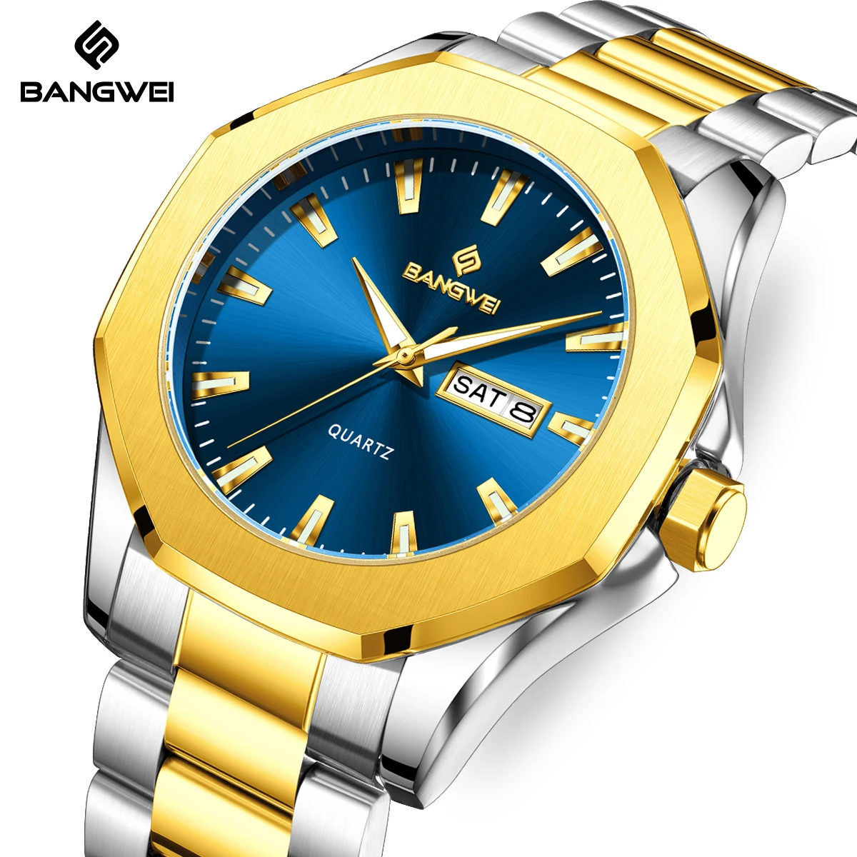 BANGWEI New Men Watch Fashion Week Date Quartz Watch For Men Stainless Steel Military Sports Waterproof Chronograph Clock Male
BANGWEI New Men Watch Fashion Week Date Quartz Watch For Men Stainless Steel Military Sports Waterproof Chronograph Clock Male